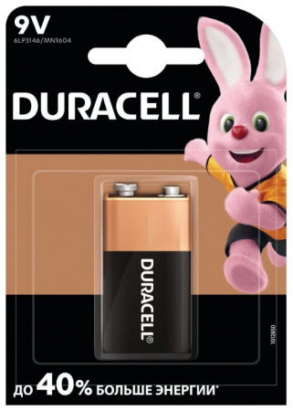 Батарейка Duracell 6LR22, 1604 Alkaline 9V