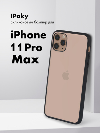 Чехол бампер iPaky Crystal для iPhone 11 Pro Max (черный)