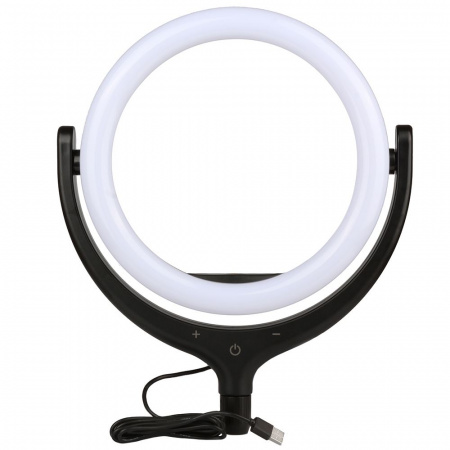 Кольцевая лампа Ring Light Kit F-539 26 см, управление на лампе, USB, штатив 1.7м, держатель (черный)