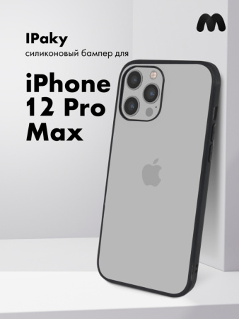 Чехол бампер iPaky Crystal для iPhone 12 Pro Max (черный)