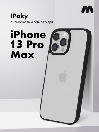 Чехол бампер iPaky Crystal для iPhone 13 Pro Max (черный)