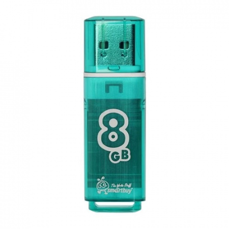 Флешка SmartBuy Glossy 8GB USB 2.0 (зеленая)