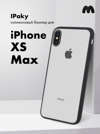 Чехол бампер iPaky Crystal для iPhone XS Max (черный)