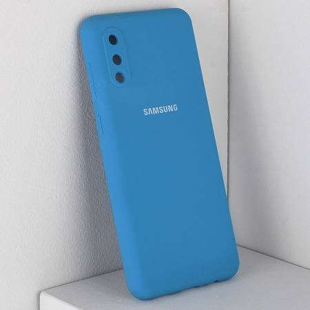 Силиконовый чехол для Samsung Galaxy A02 (синий)