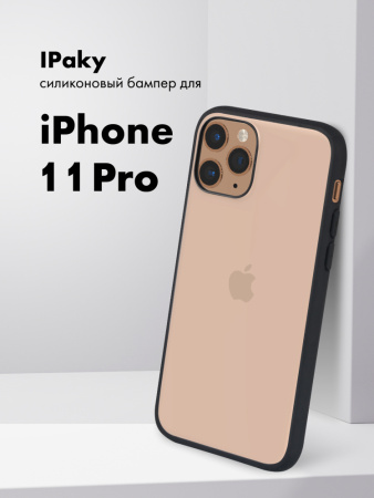 Чехол бампер iPaky Crystal для iPhone 11 Pro (черный)