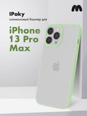 Чехол бампер iPaky Crystal для iPhone 13 Pro Max (мятный)